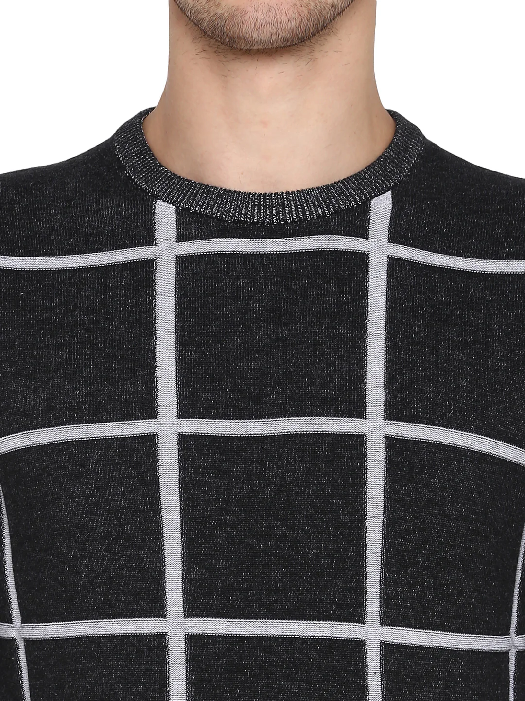 Men's Black Cotton Sweater - Image 7