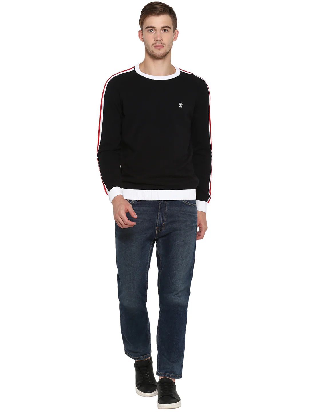 Mens Black Cotton Sweater - Image 6