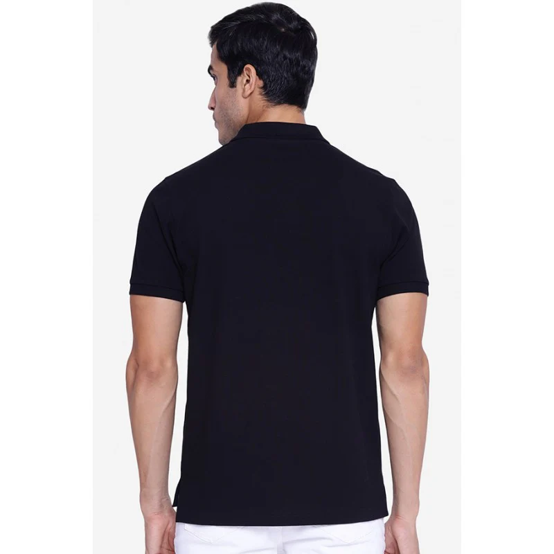 Men's Black Collared T-Shirt - Image 4