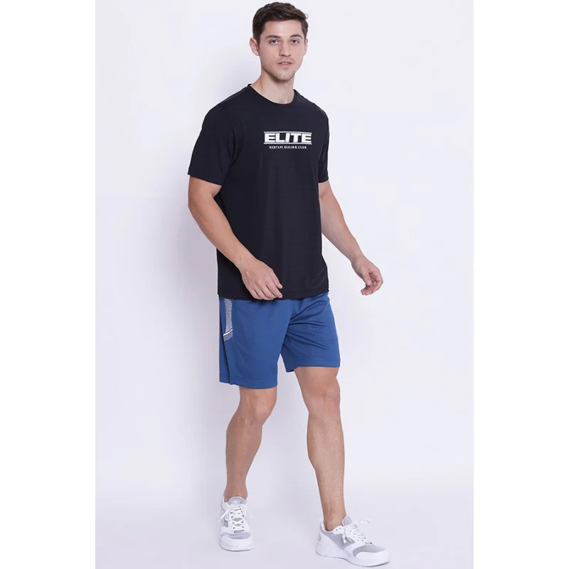 Men's Black Round Neck Active Wear T-Shirt - Image 5