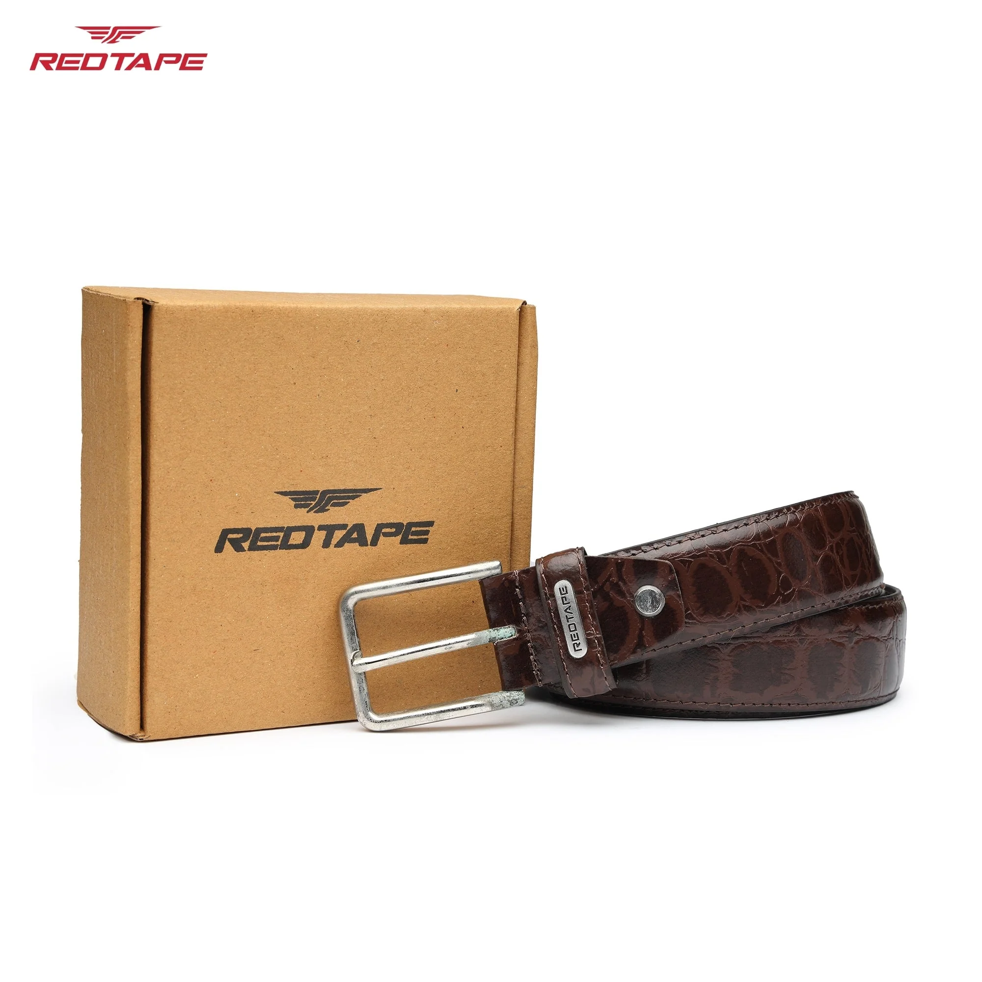 Men's Brown Casual Leather Belt - Image 8