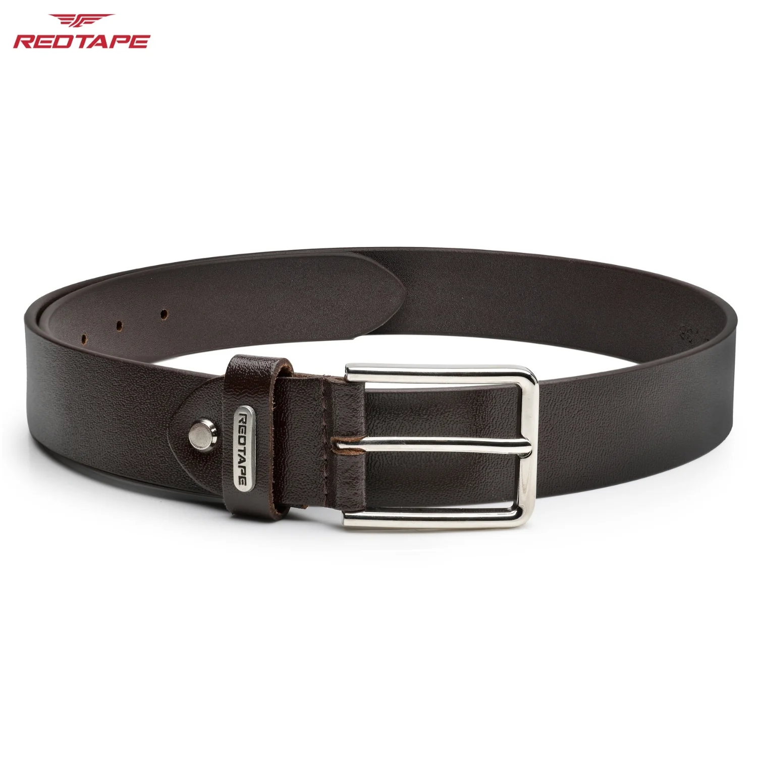 Men's Brown Formal Leather Belt - Image 4