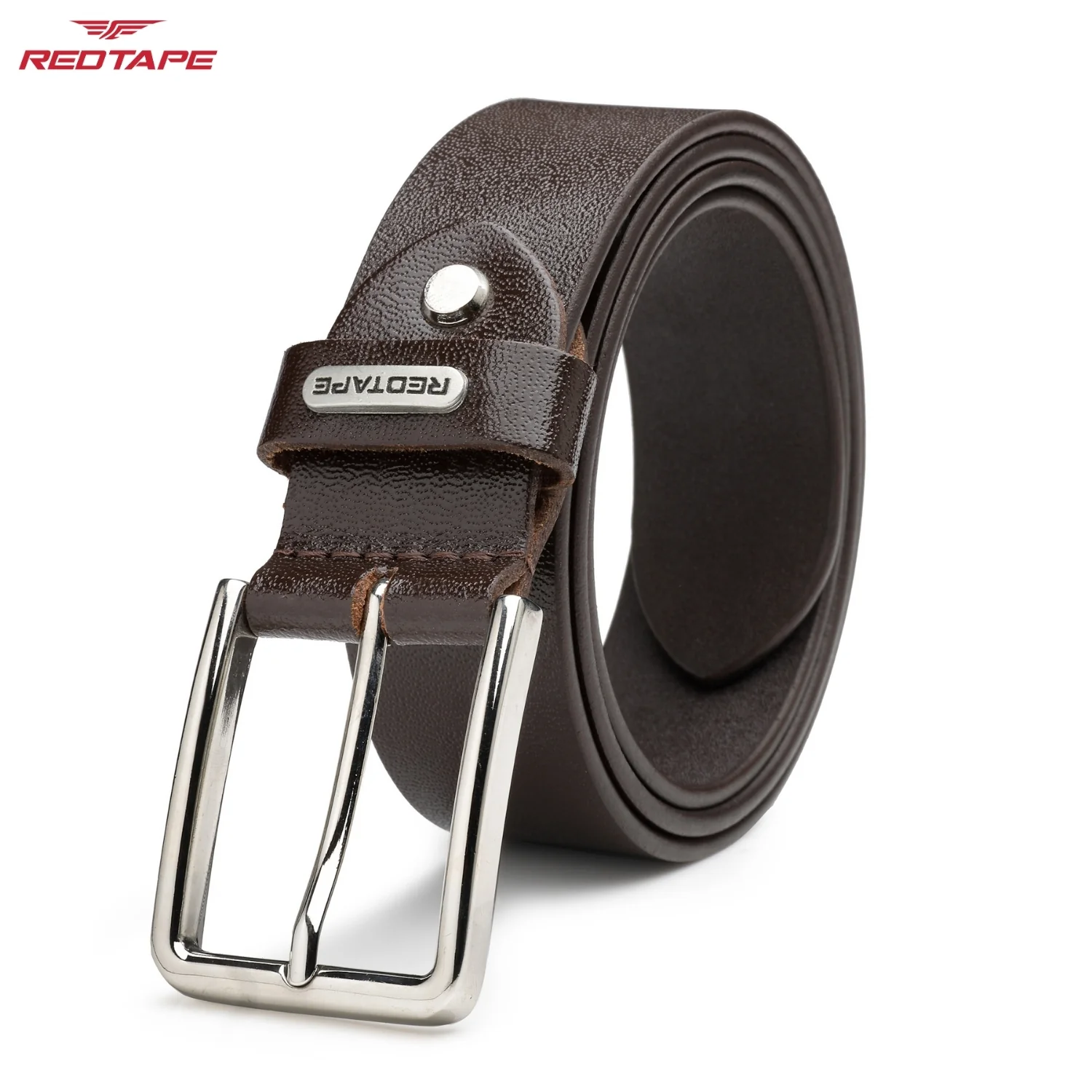 Men's Brown Formal Leather Belt - Image 6