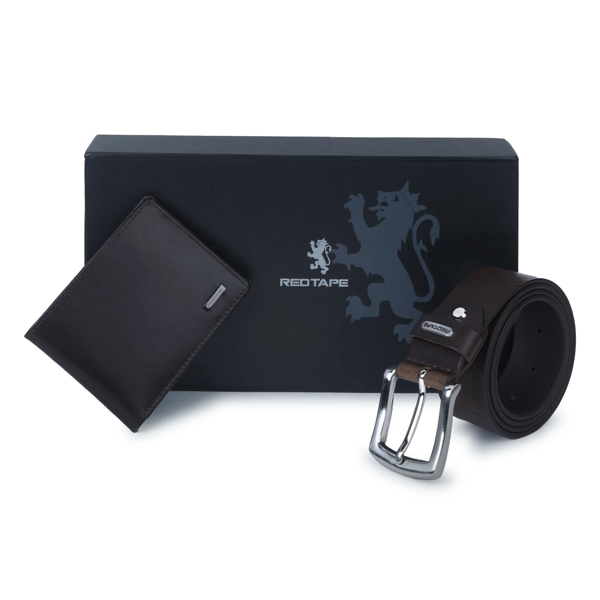 Men's Brown Genuine Leather Wallet and Belt Combo Gift Set - Image 7