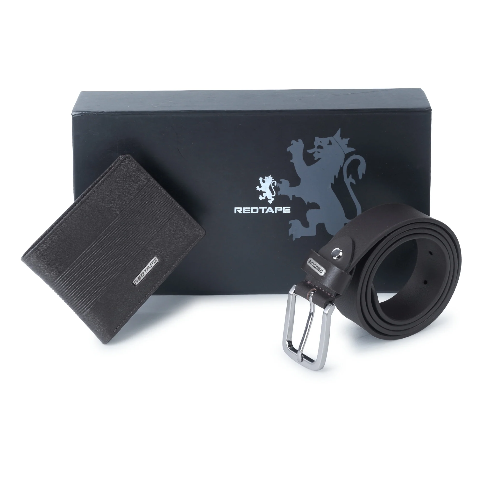 Men's Brown Genuine Leather Wallet & Belt Combo Gift Set - Image 7
