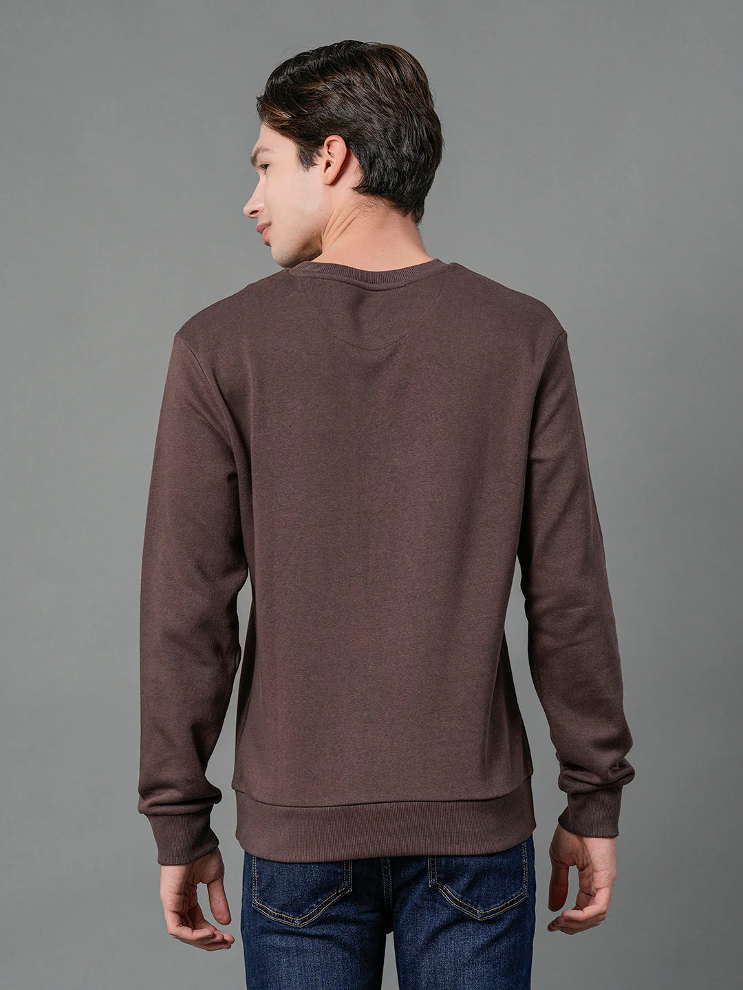 Men's Brown Graphic Print Sweatshirt - Image 3