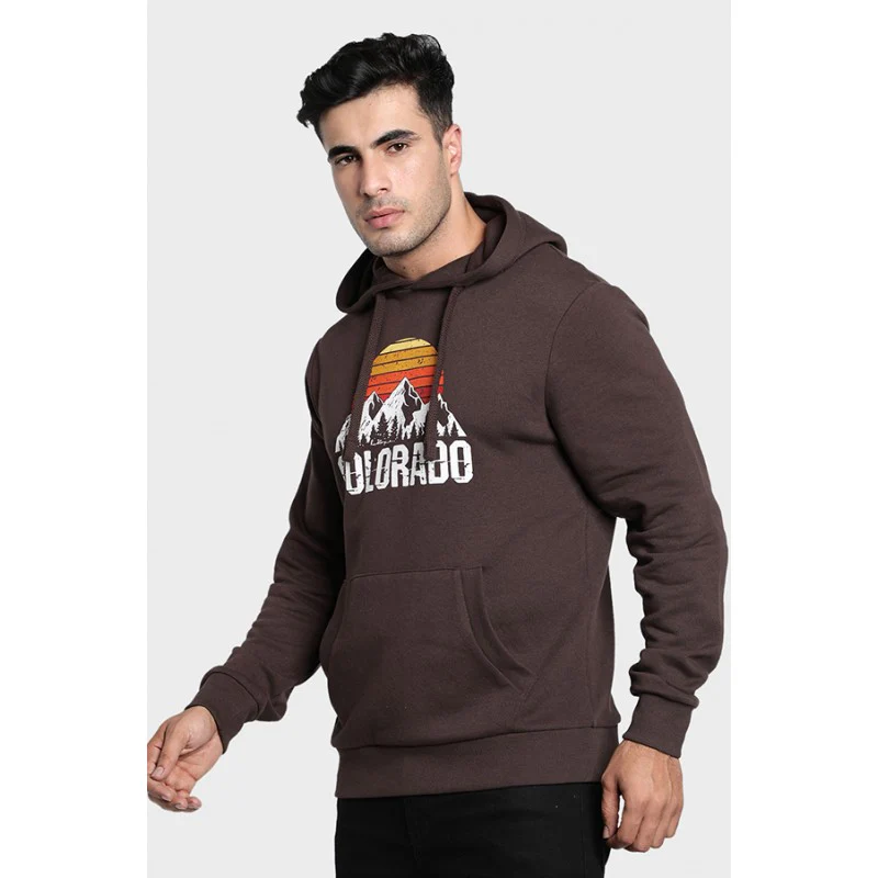Mens Brown Hoodie - Image 2