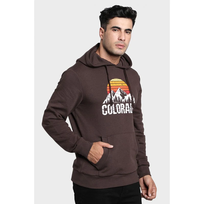 Mens Brown Hoodie - Image 3