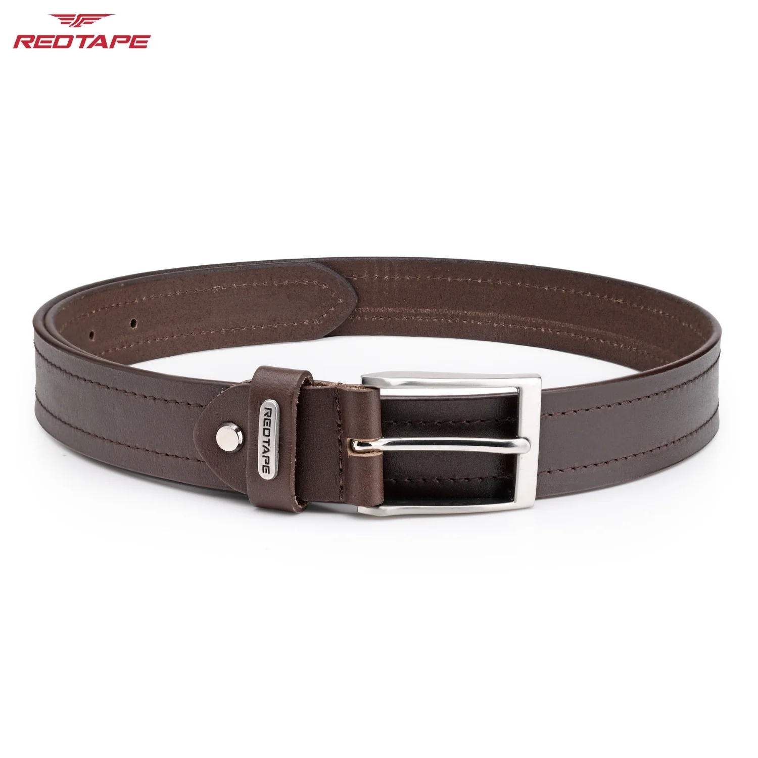 Men's Brown Leather Belt - Image 4