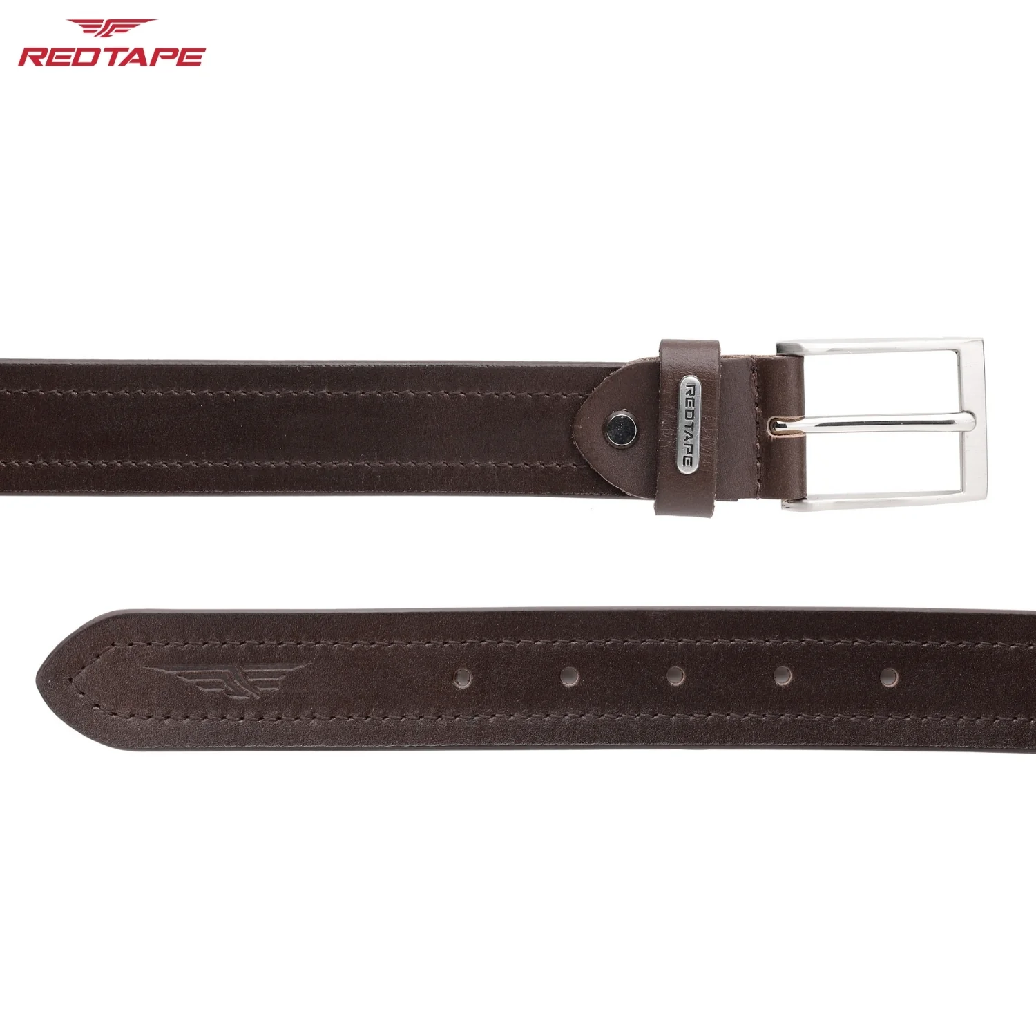 Men's Brown Leather Belt - Image 5