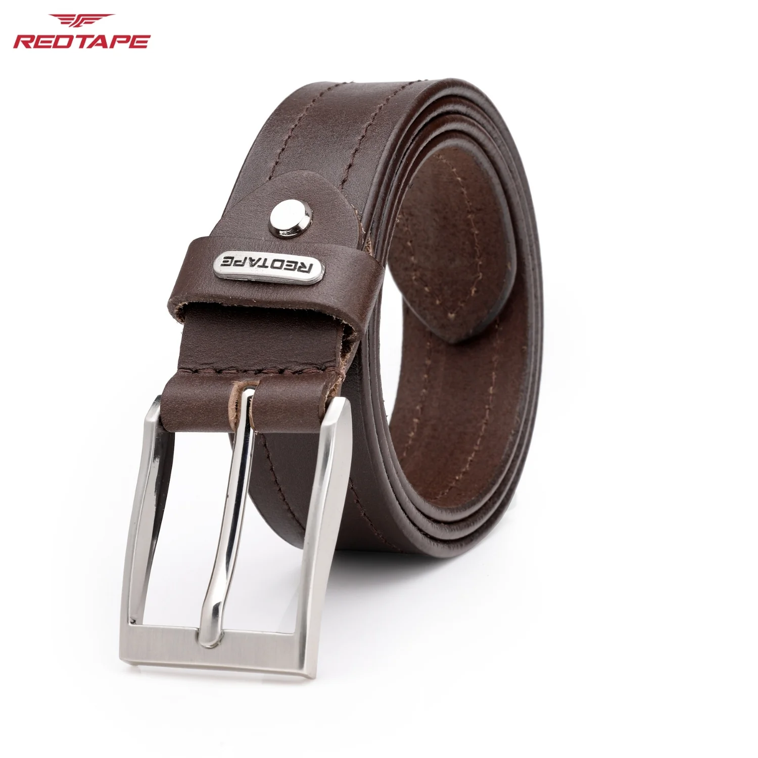 Men's Brown Leather Belt - Image 6