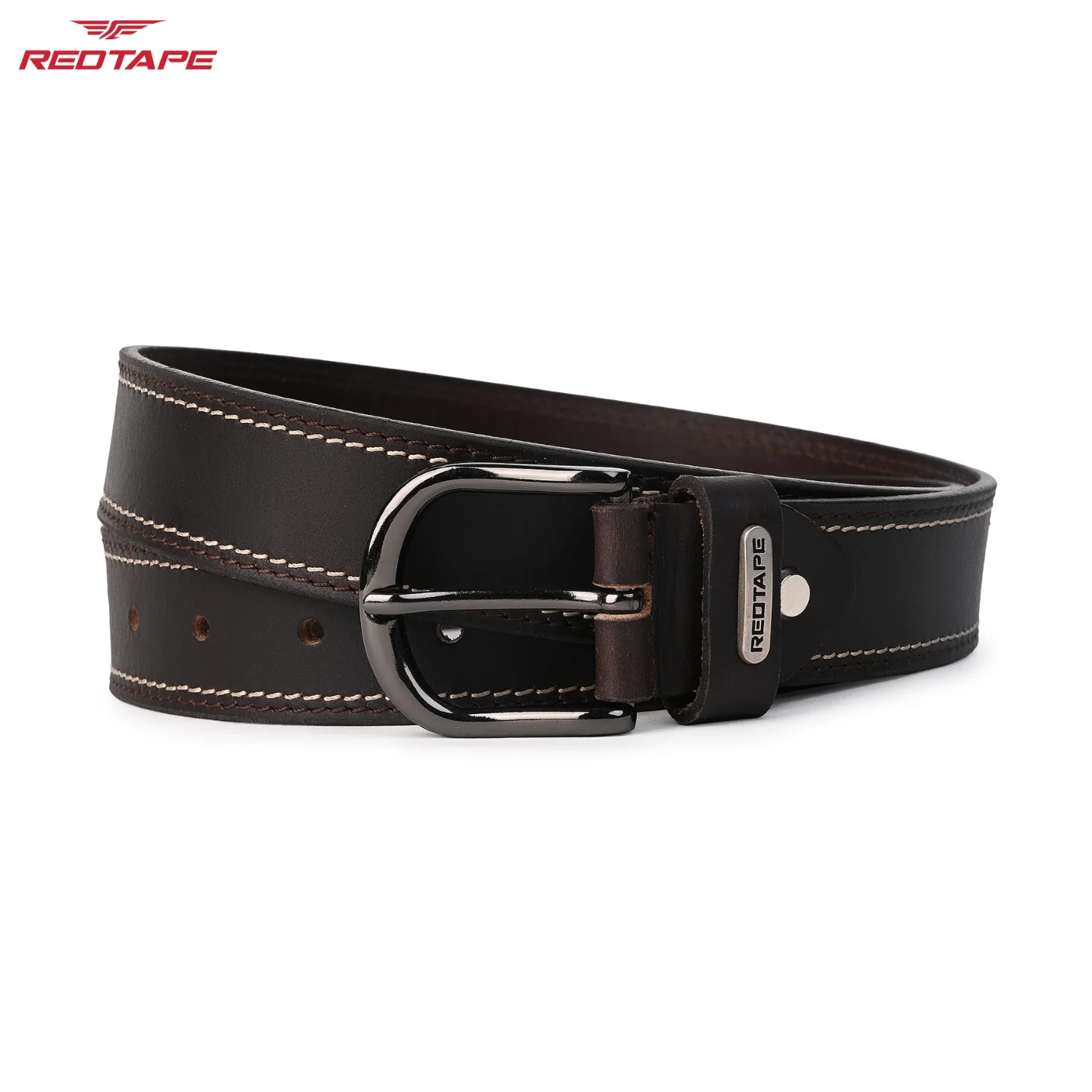 Men's Brown Leather Belt - Image 6
