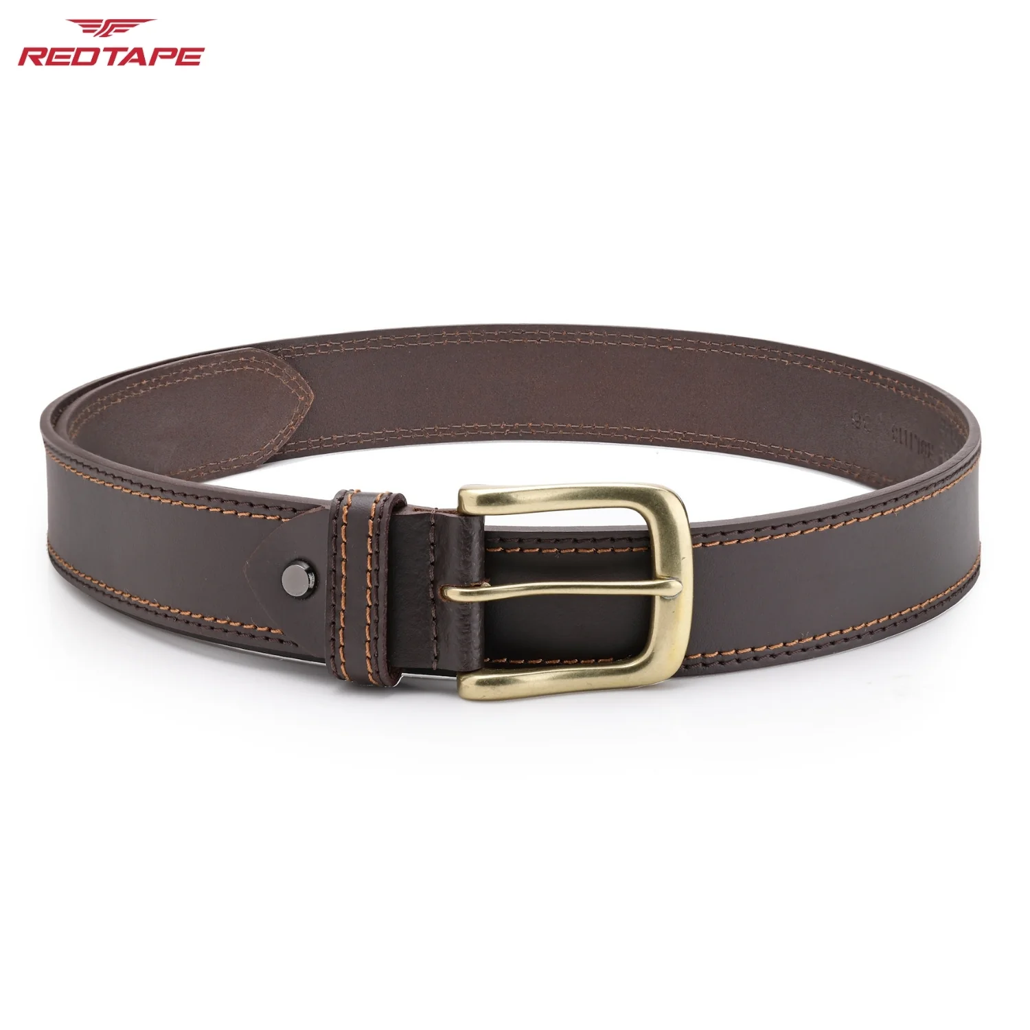 Men's Brown Leather Belt - Image 5