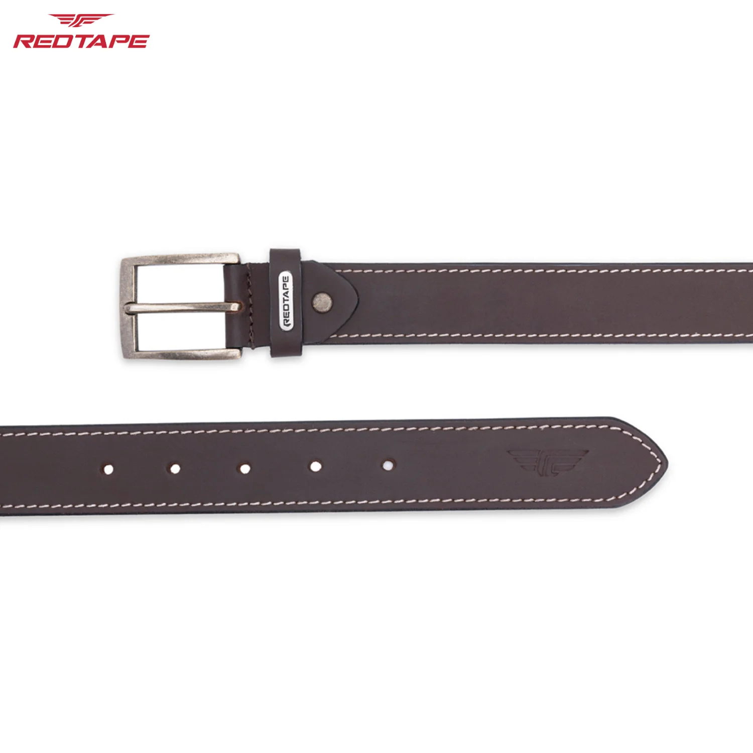Men's Brown Leather Belt - Image 5