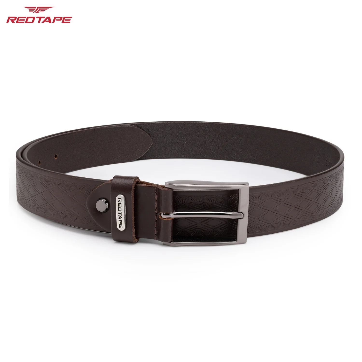Men's Brown Leather Belt - Image 4