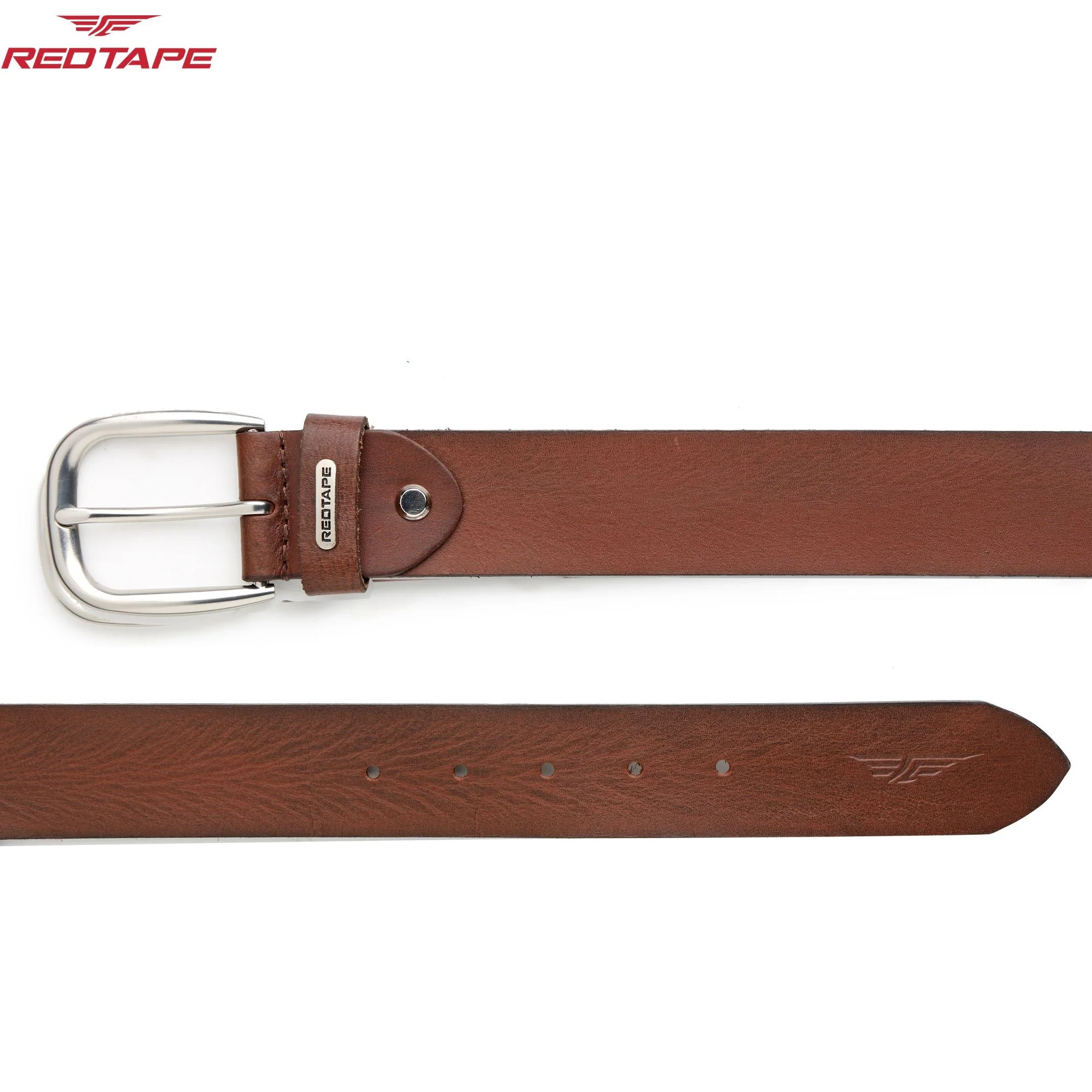 Men's Brown Leather Belt - Image 5
