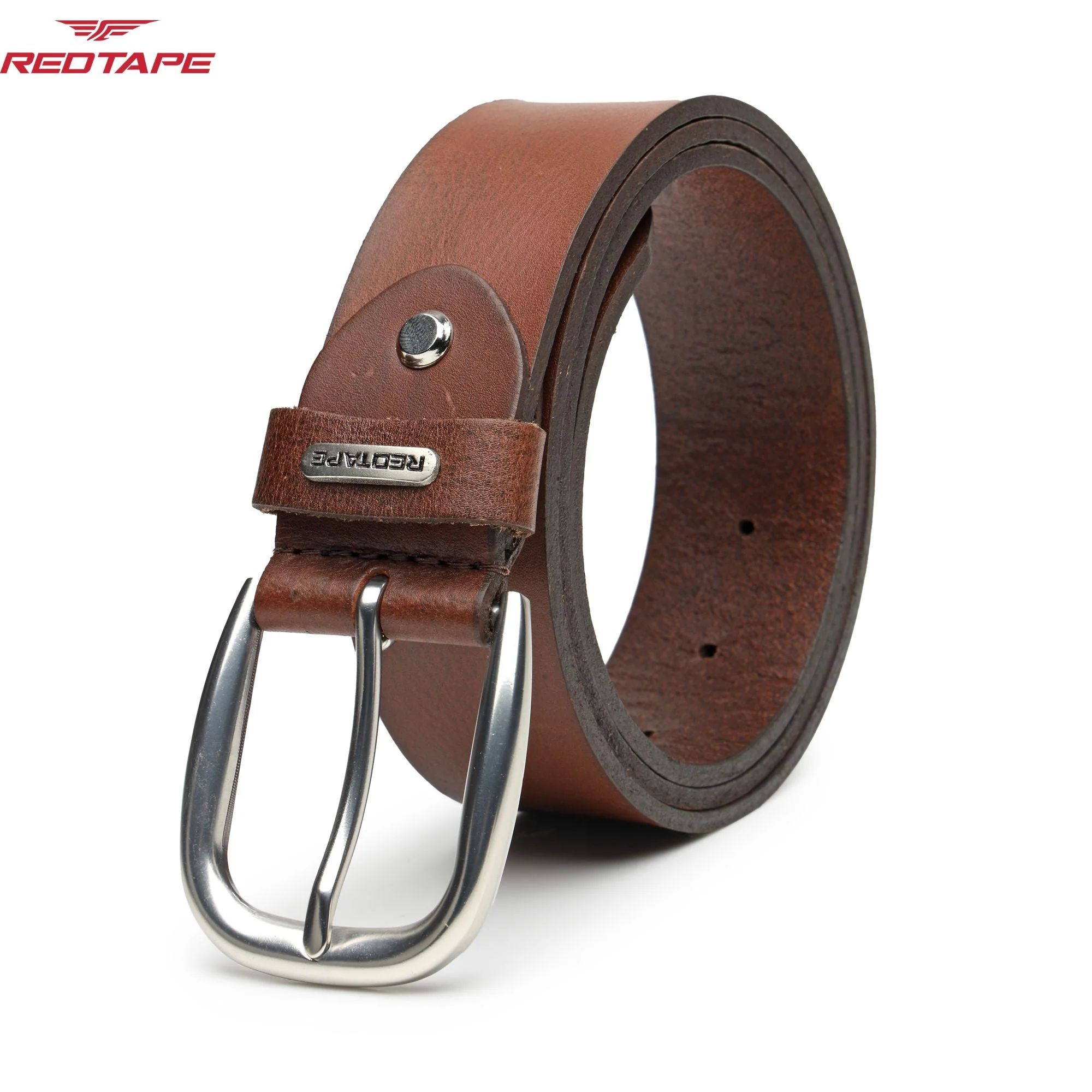 Men's Brown Leather Belt - Image 6