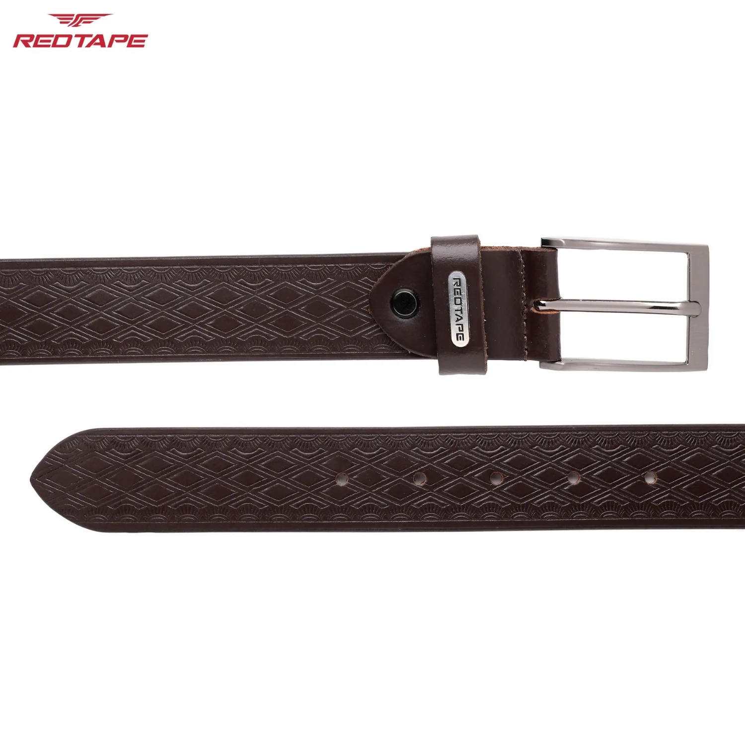 Men's Brown Leather Belt - Image 5