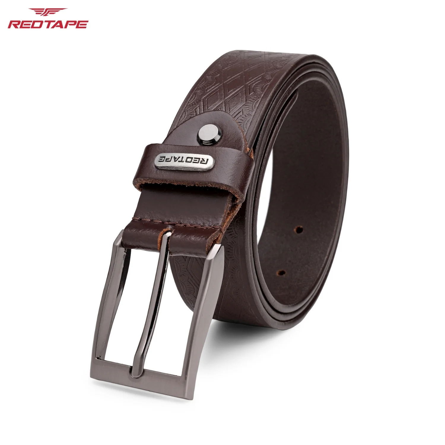 Men's Brown Leather Belt - Image 6