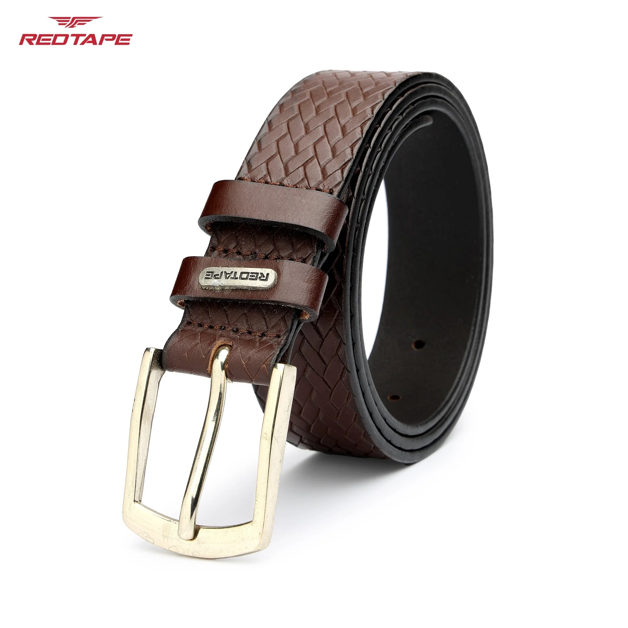 Men's Brown Casual Leather Belt - Image 6
