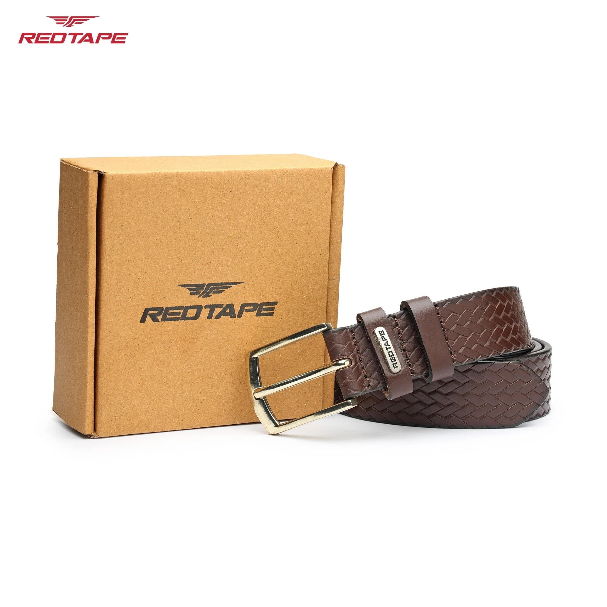 Men's Brown Casual Leather Belt - Image 8