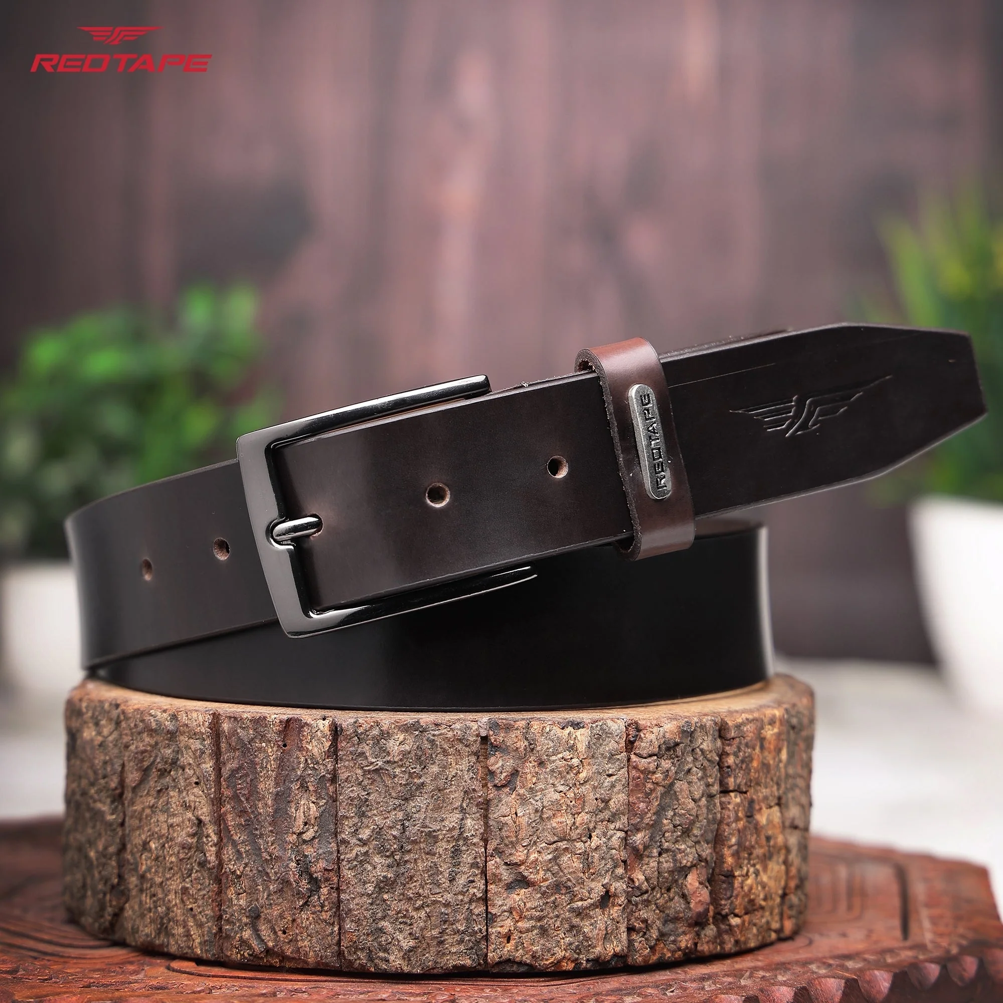 Men's Brown Leather Belt - Image 2