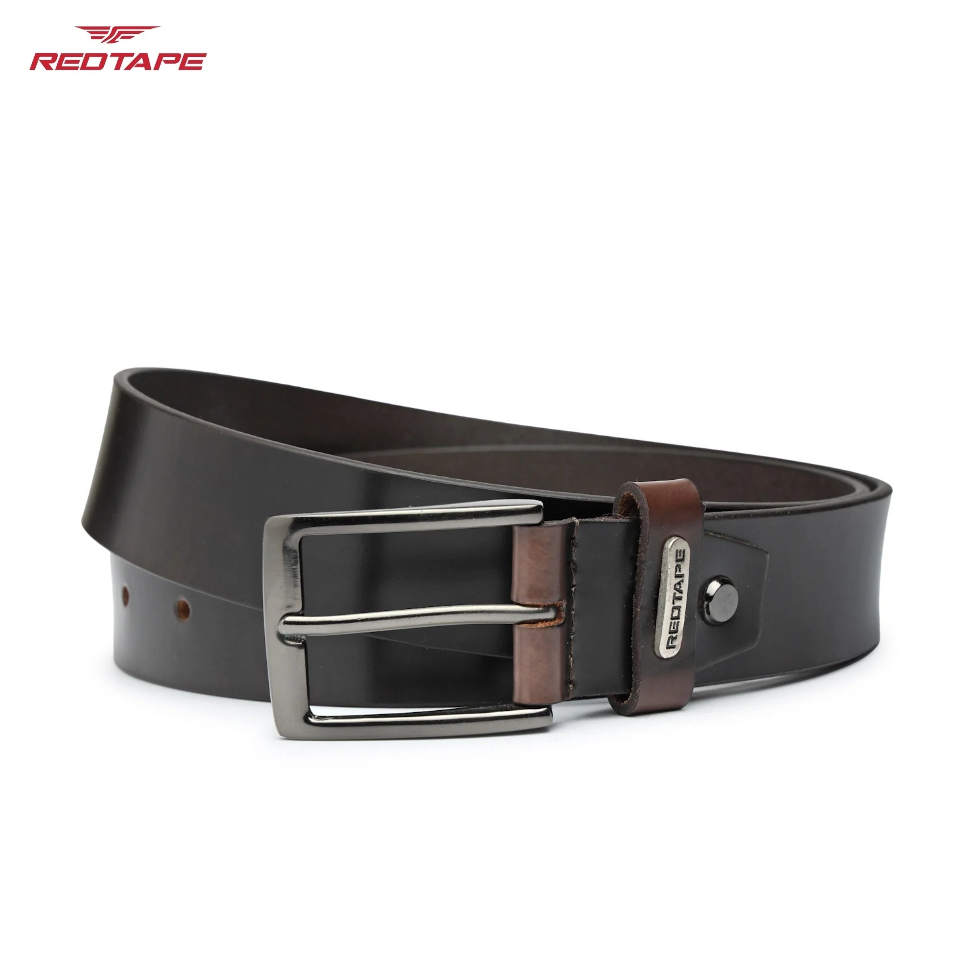 Men's Brown Leather Belt - Image 4