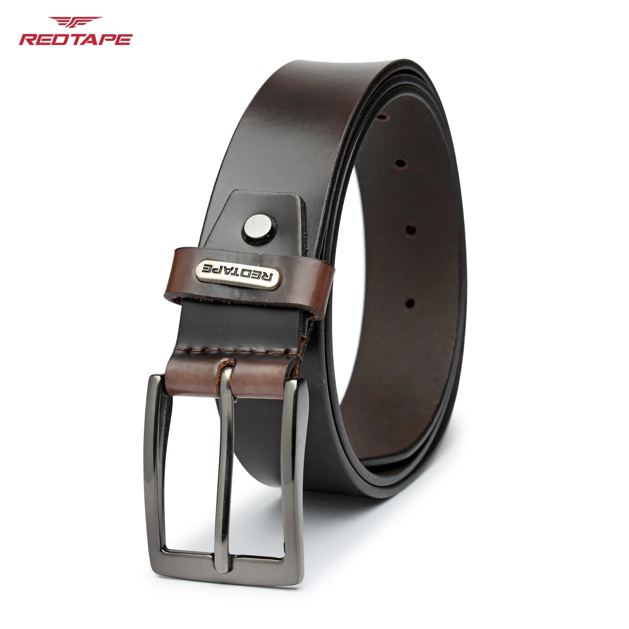 Men's Brown Leather Belt - Image 6