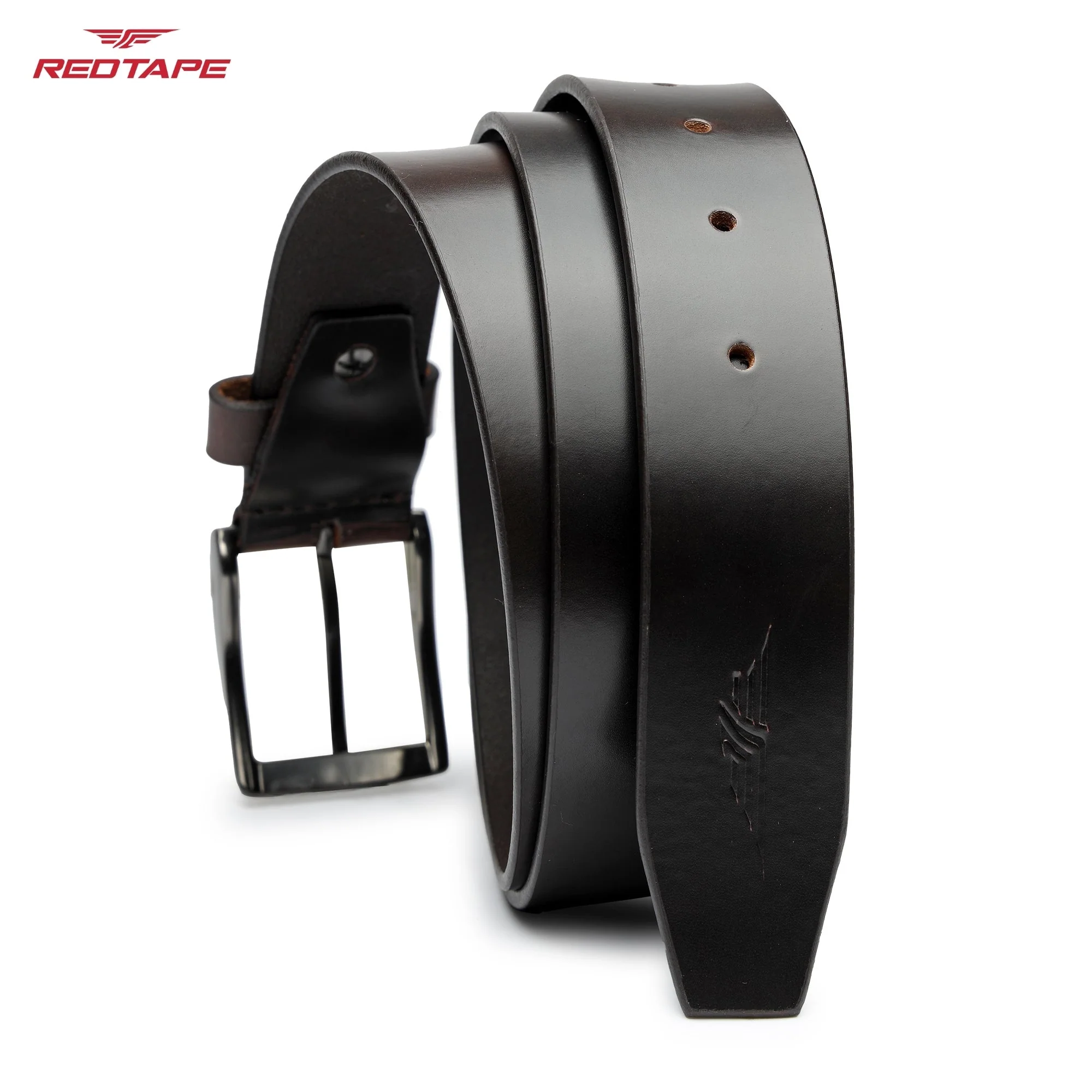 Men's Brown Leather Belt - Image 7