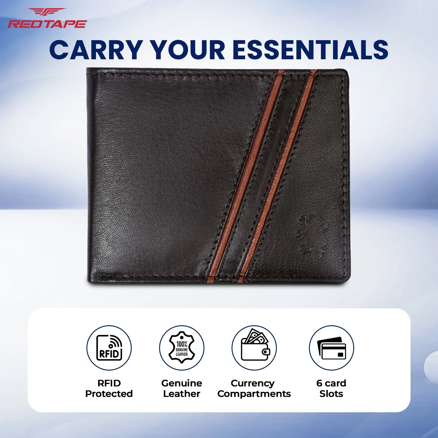 Mens Brown Tan Leather Wallet - Image 4