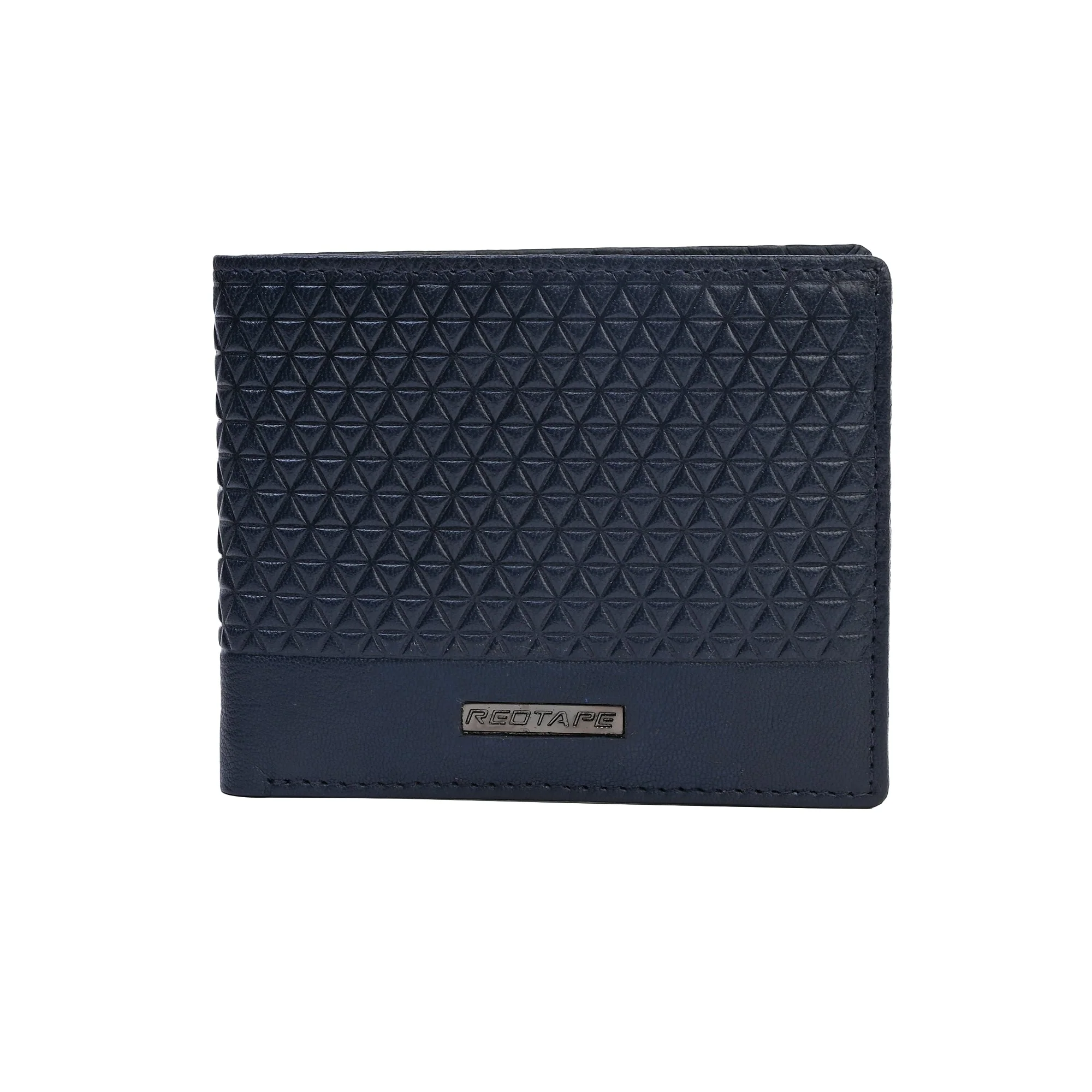 Men's Burgundy Navy Genuine Leather Wallet and Belt Combo Gift Set - Image 6