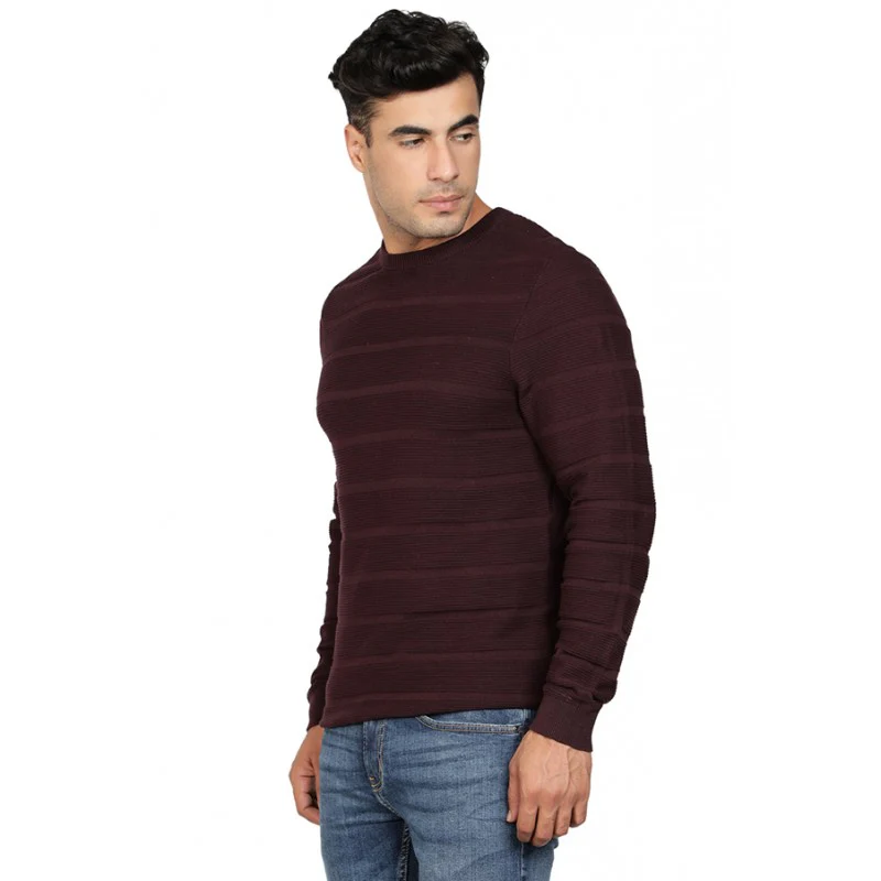 Mens Burgundy Sweater - Image 2