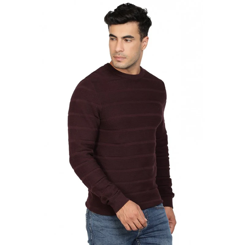 Mens Burgundy Sweater - Image 3
