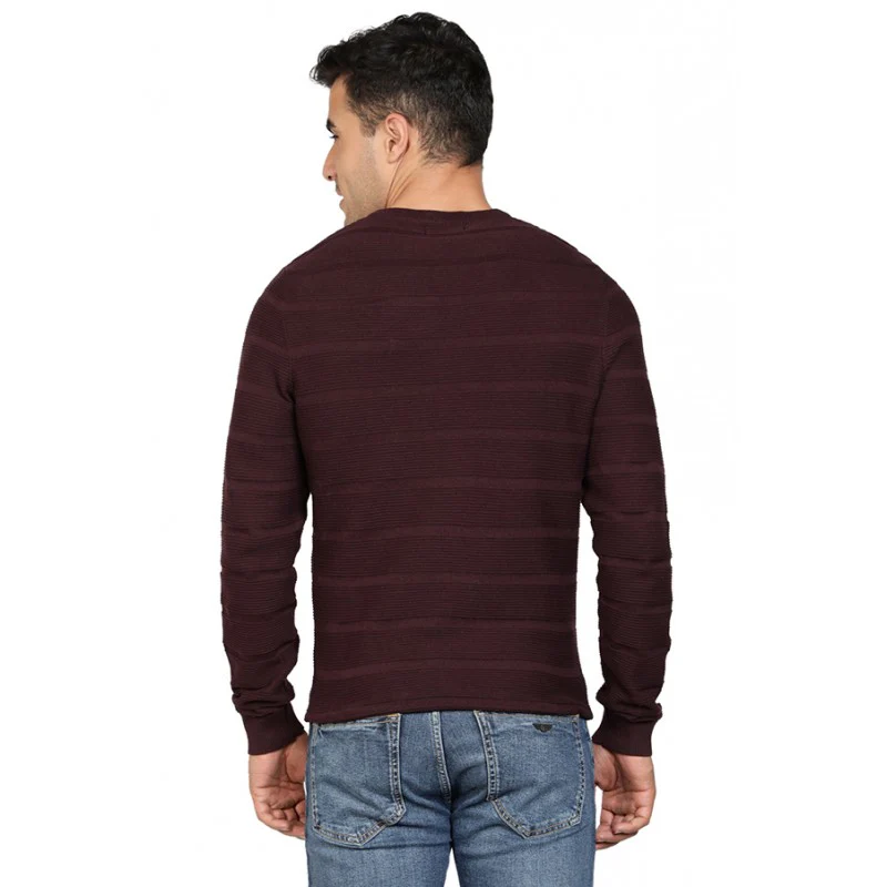 Mens Burgundy Sweater - Image 4