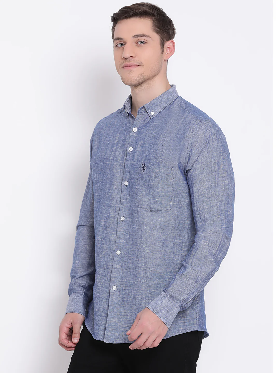 Men's Dark Blue Shirt - Image 3