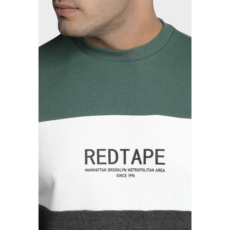 Mens Dark Grey Melange Sweatshirt - Image 4