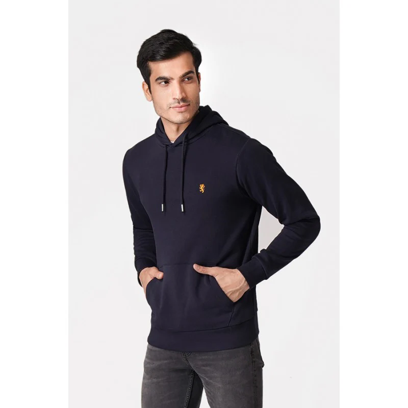 Mens Dark Navy Hoodie - Image 2