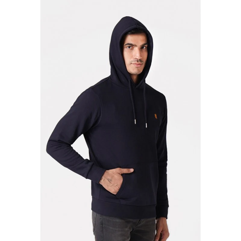 Mens Dark Navy Hoodie - Image 3
