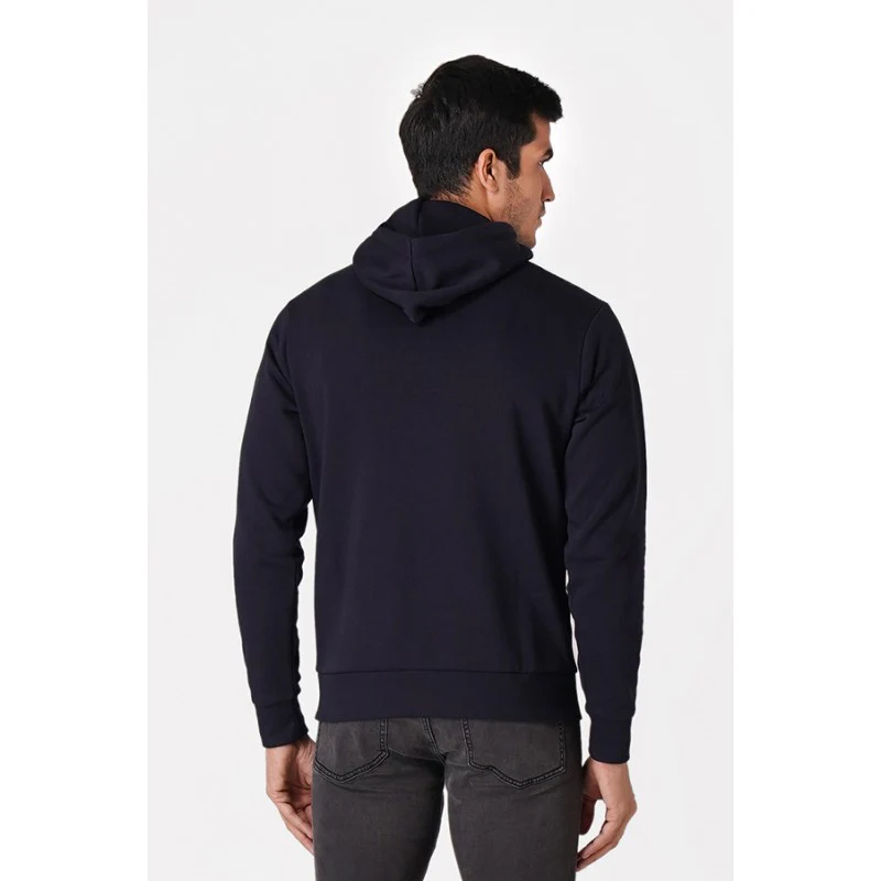 Mens Dark Navy Hoodie - Image 4