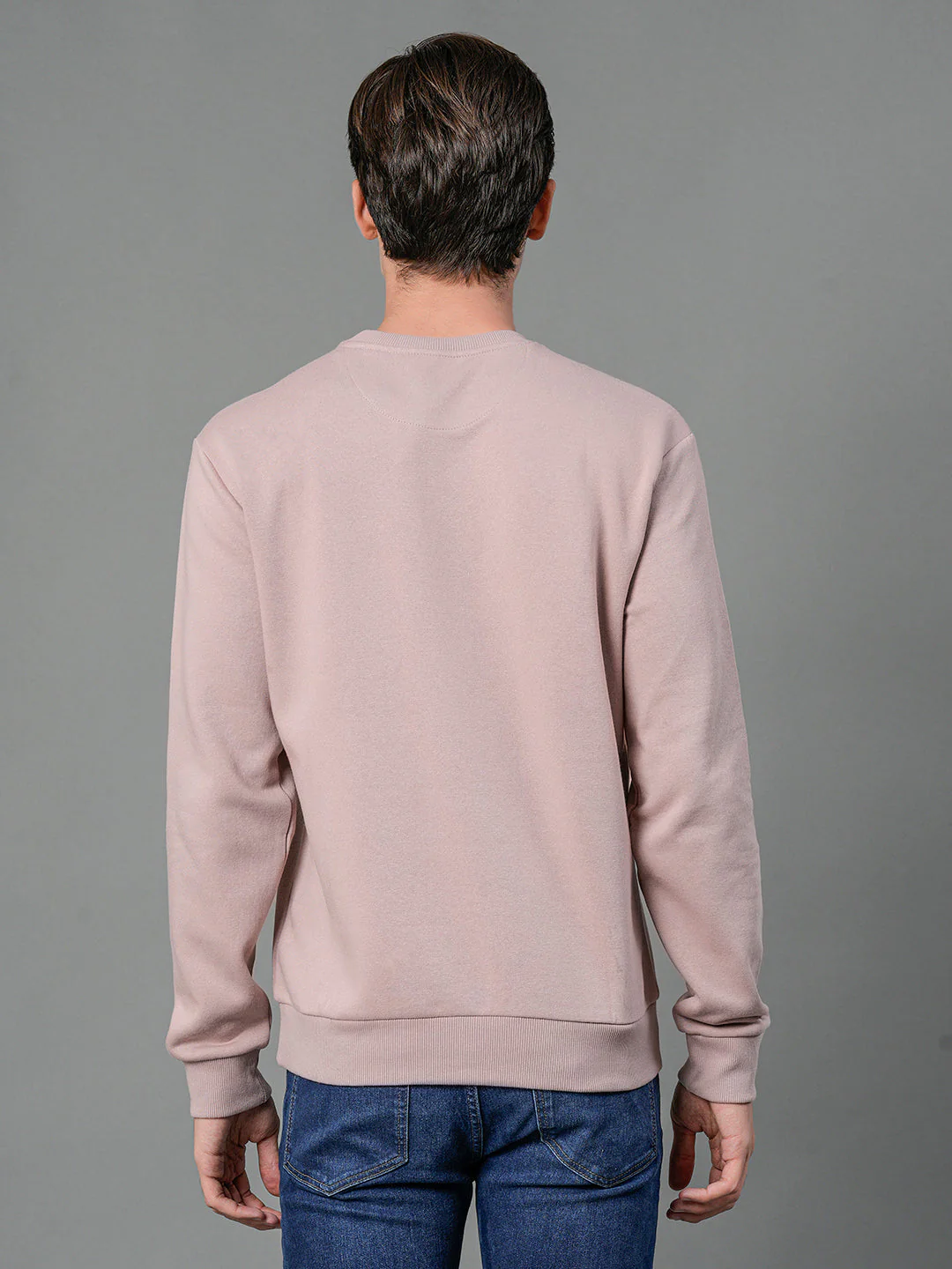Men's Dusky Pink Graphic Print Sweatshirt - Image 3