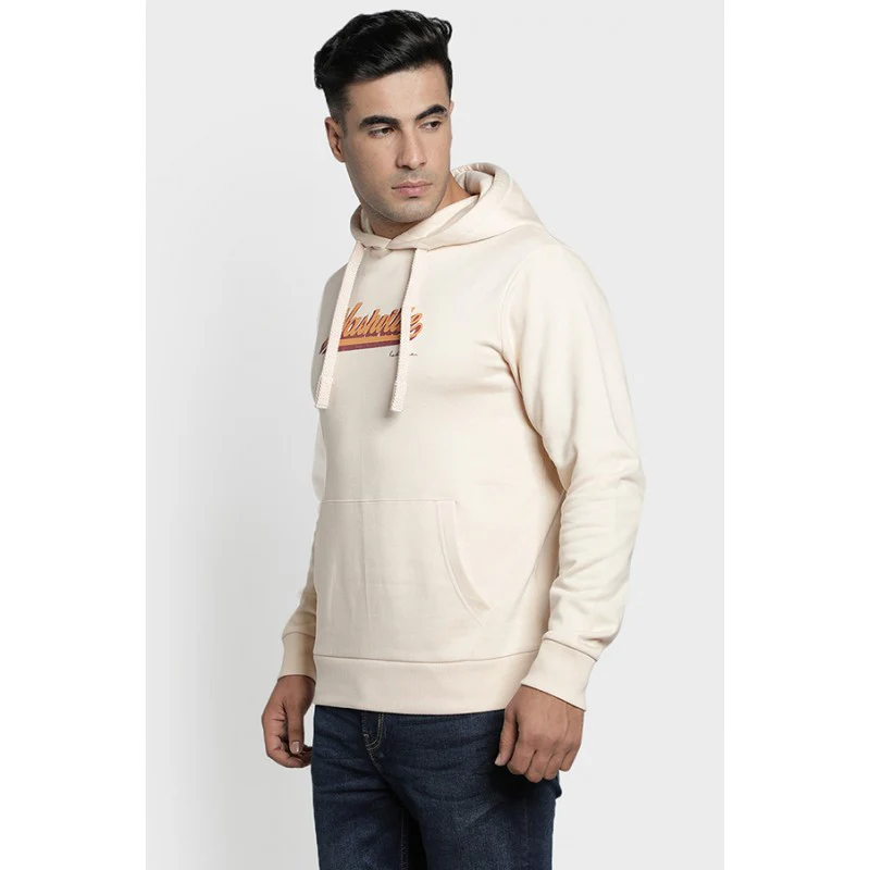 Mens Ecru Hoodie - Image 2