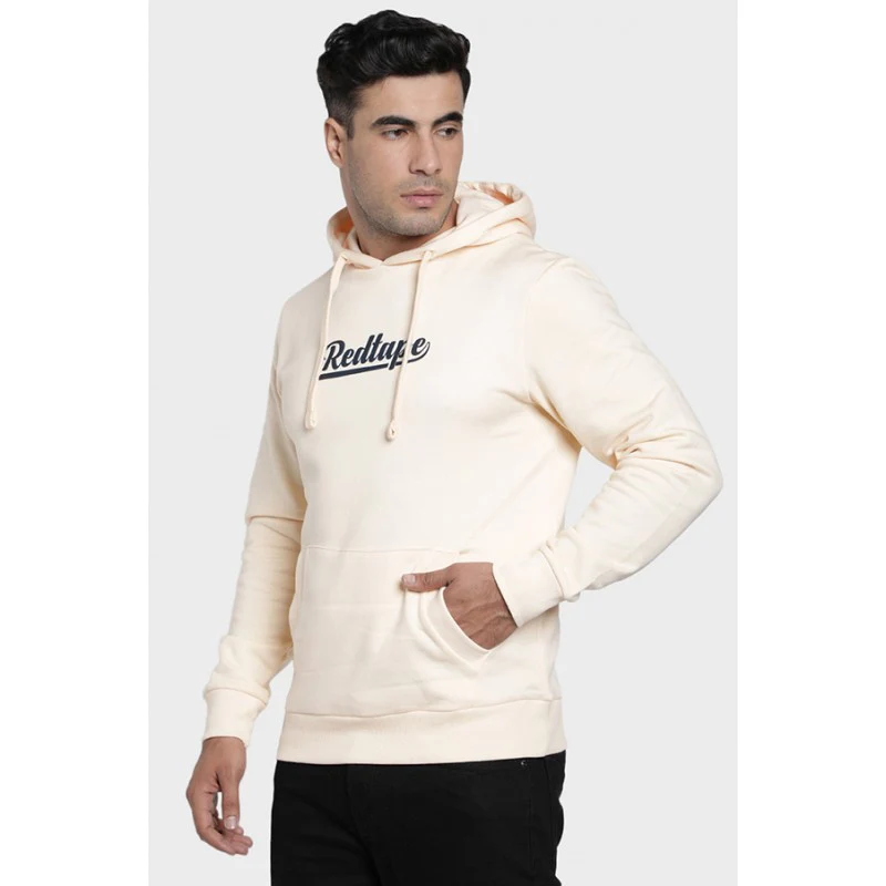Mens Ecru Hoodie - Image 2