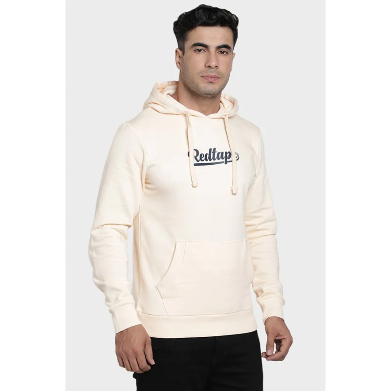 Mens Ecru Hoodie - Image 3