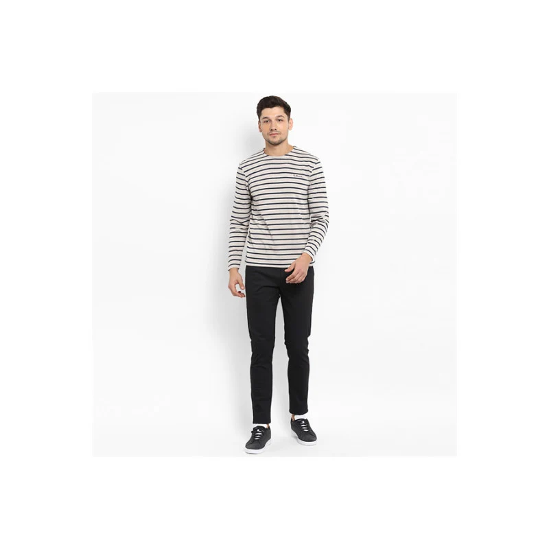 Mens Ecru Melange T Shirt - Image 5