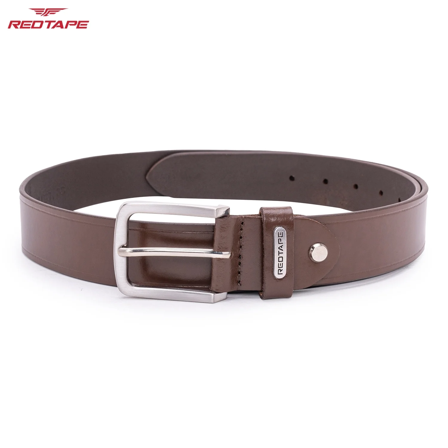 Men's Genuine Brown Leather Belt - Image 4