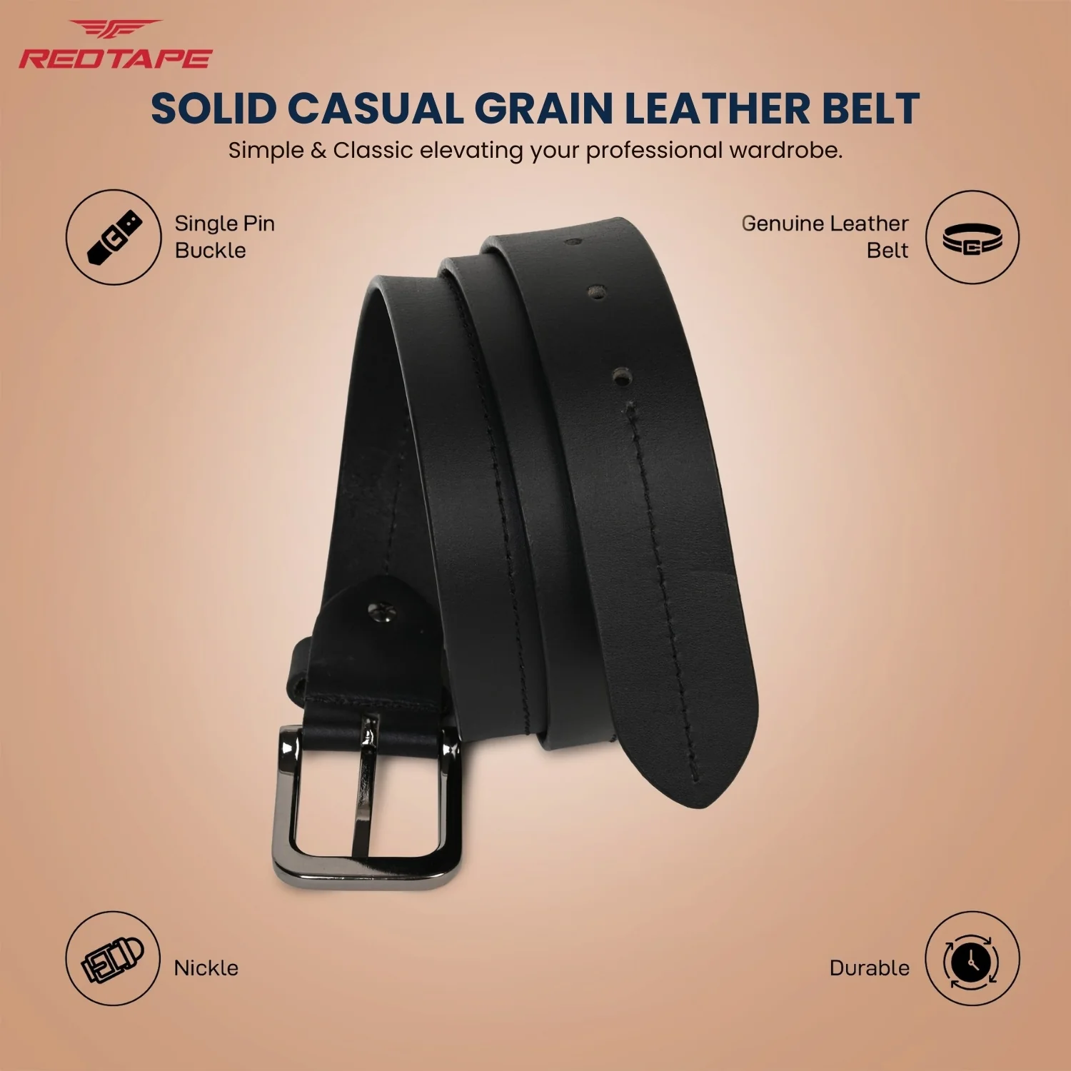 Men's Genuine Leather Belt - Image 4