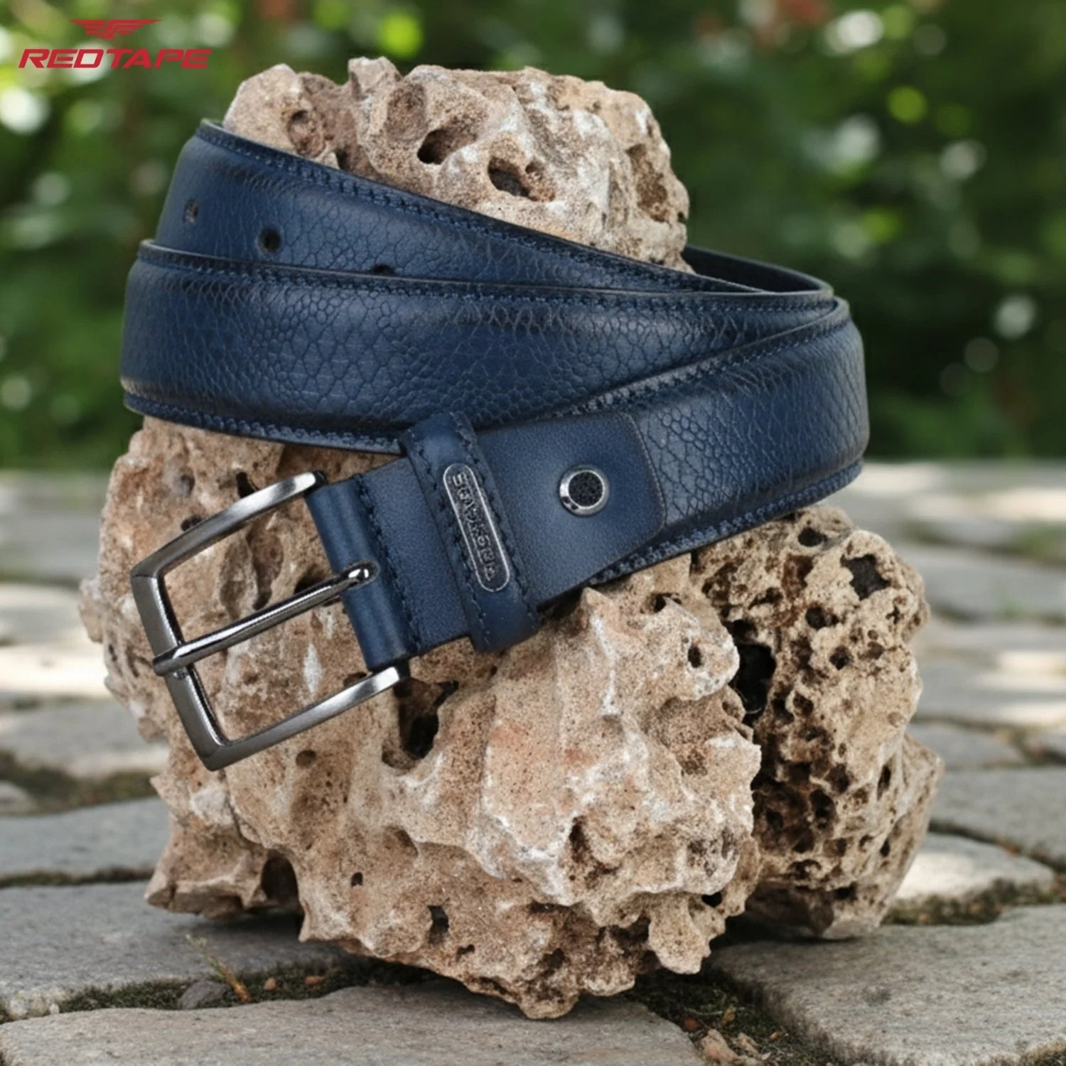 Men's Genuine Split Leather Belt - Image 2