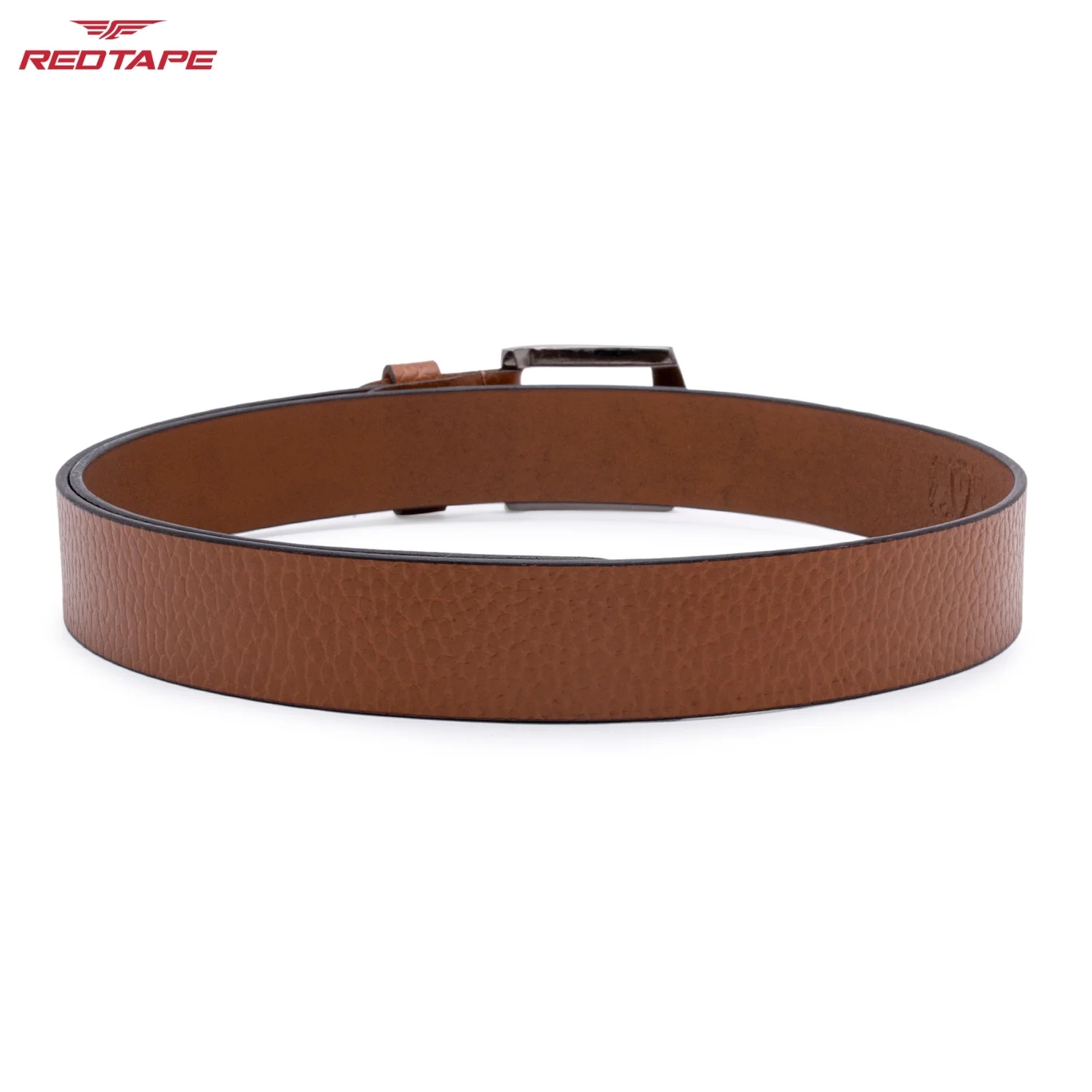Men's Genuine Textured Tan Leather Belt - Image 5