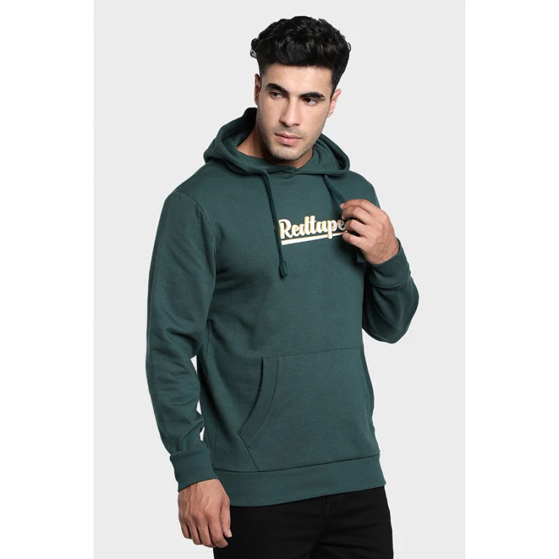 Mens Green Hoodie - Image 3