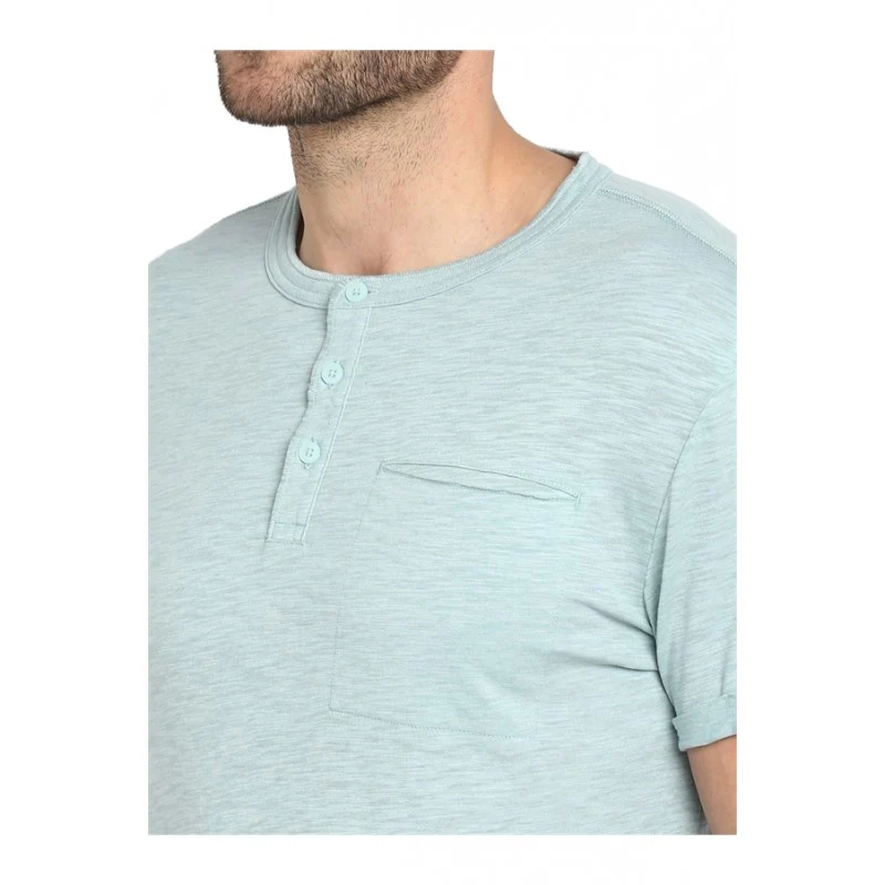 Men's Green Melange T Shirt - Image 2